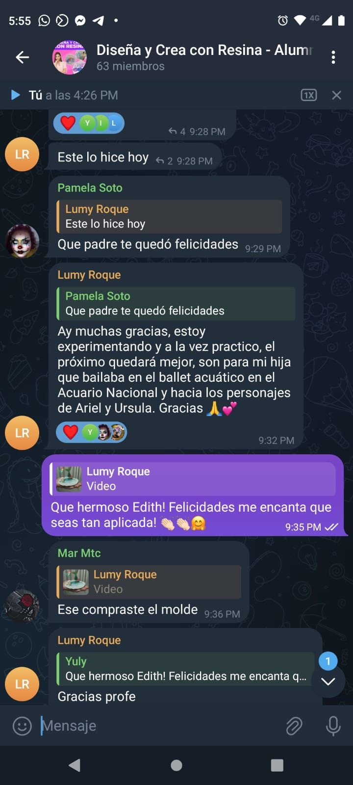 Piezas que una alumna hizo para su hija