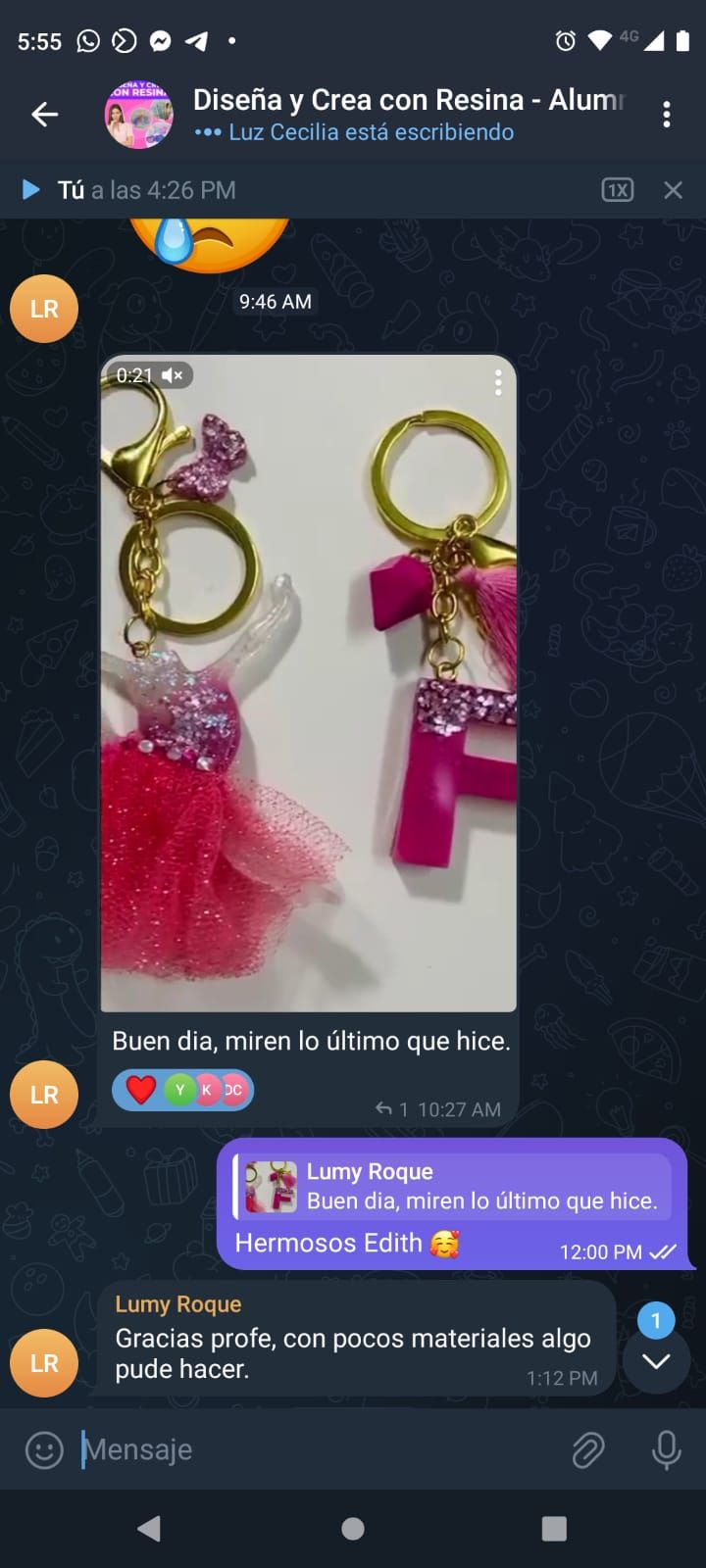 Alumna logró hacer piezas con pocos materiales